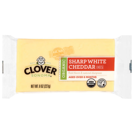 Clover Sonoma Organic Sharp White Cheddar Cheese 8 oz