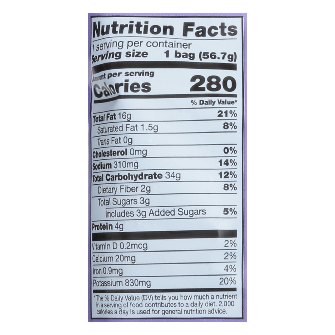 Hawaiian Kettle Style Sweet Maui Onion Potato Chips 2 oz