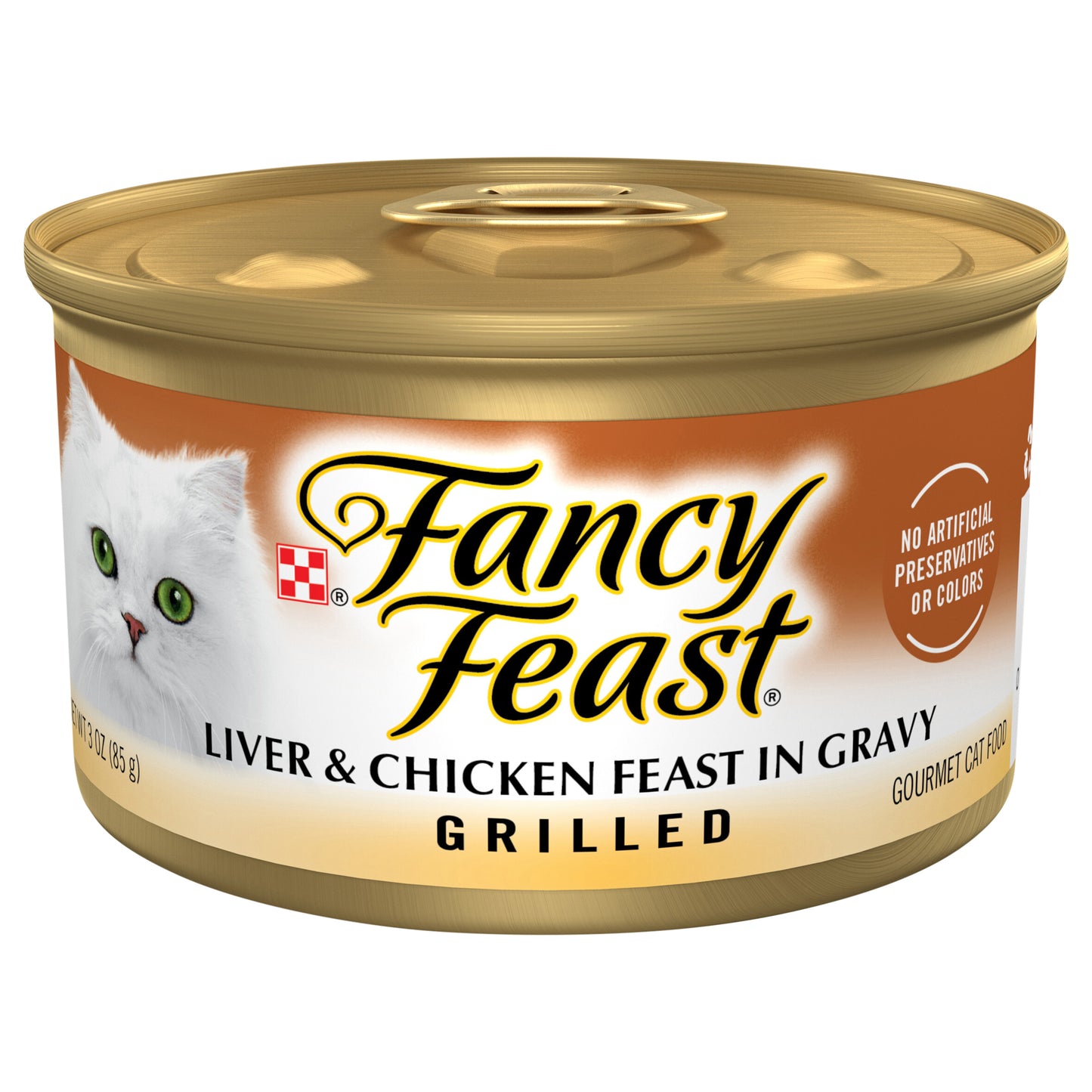 Purina Fancy Feast Grilled Wet Cat Food Liver and Chicken Feast in Wet Cat Food Gravy - 3 oz. Can