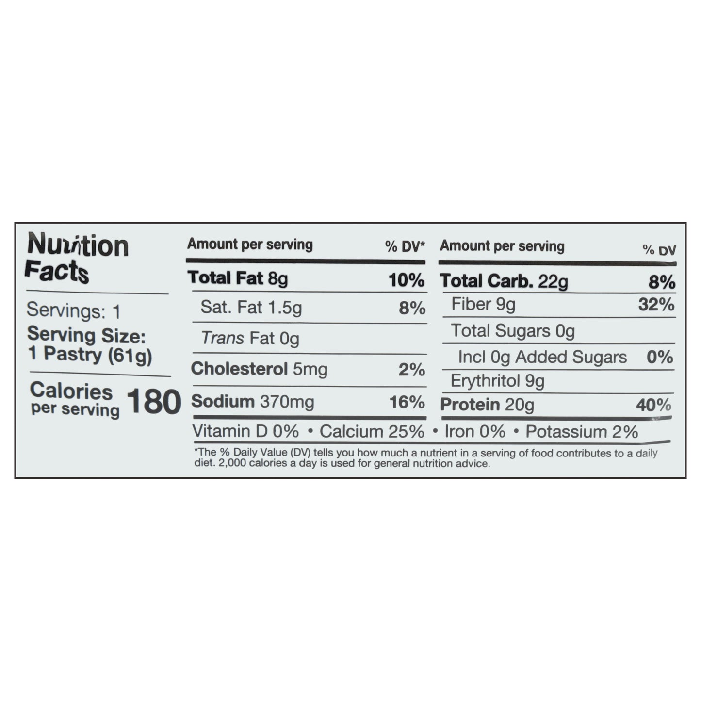 Legendary Foods Brown Sugar Cinnamon Flavored Protein Pastry 2.2 oz
