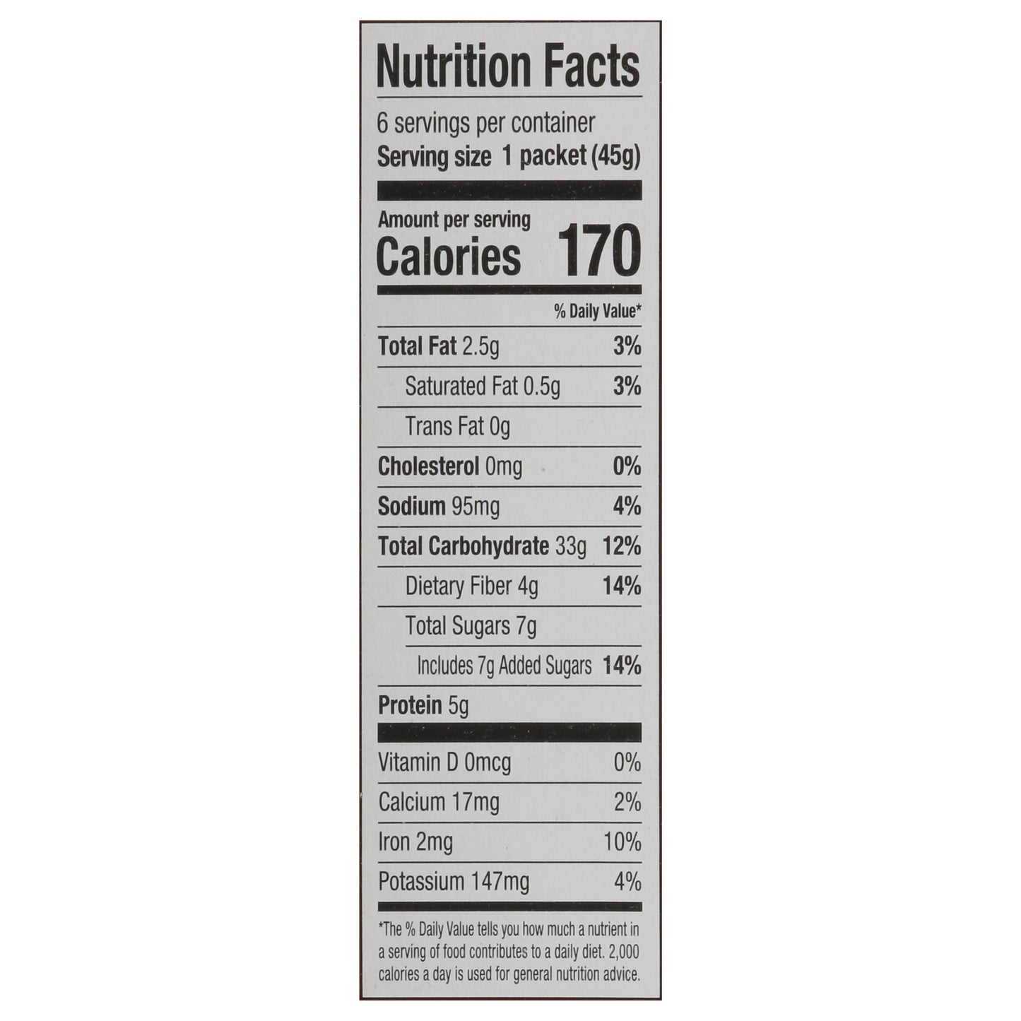 Bob's Red Mill Instant Whole Grain Maple Brown Sugar Oatmeal 6 - 1.59 oz Packets