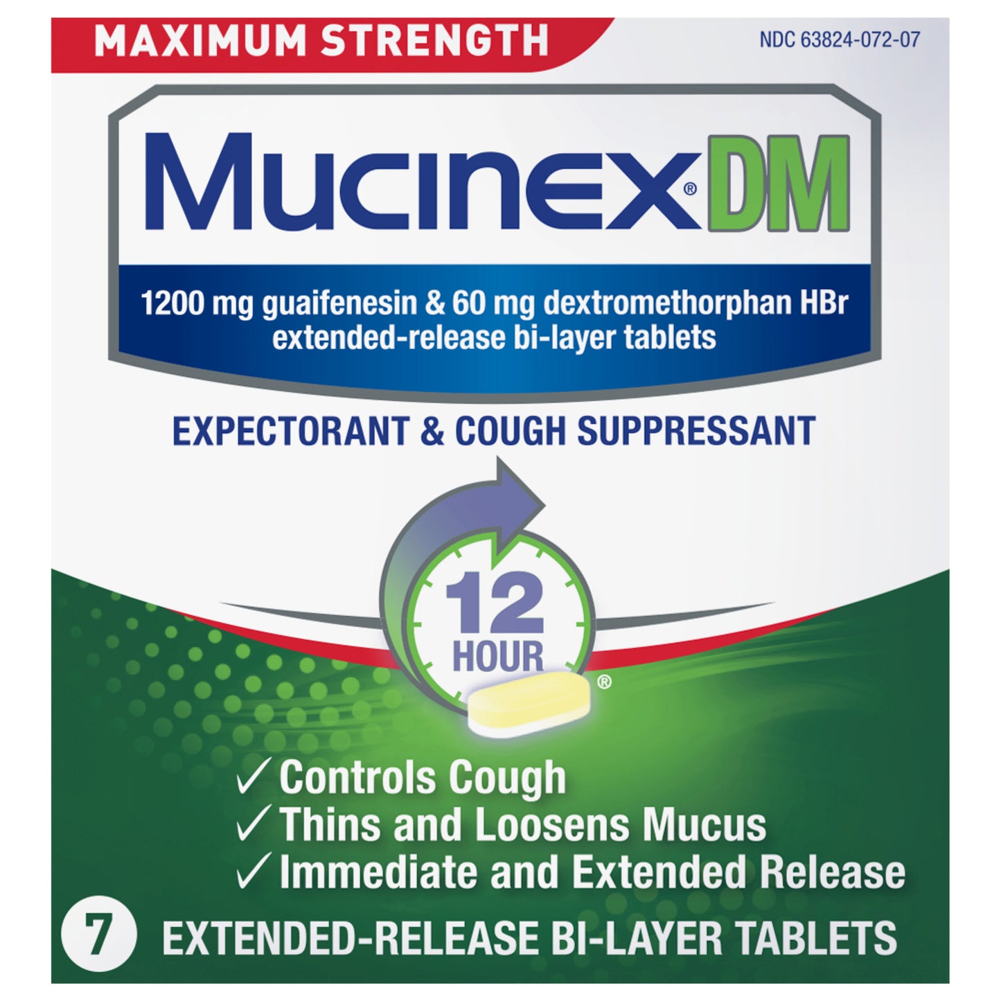MUCINEX® DM - Max Strength Extended Release Bi-Layer Tablets 24/7 ct.