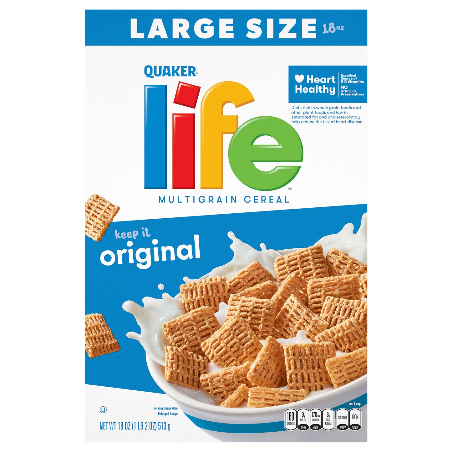 Life Large Size Original Multigrain Cereal 18 oz