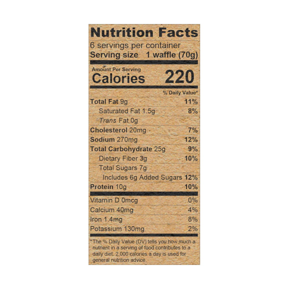 Thick and Fluffy Waffles, Buttermilk & Vanilla - 14.82oz/6ct