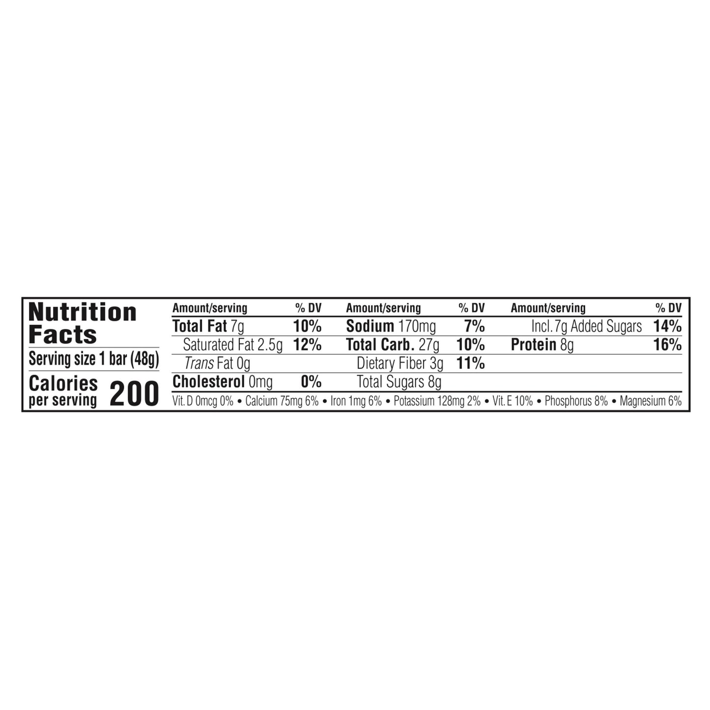 LUNA - White Chocolate Macadamia - Whole Nutrition Bar - 1.69 oz.