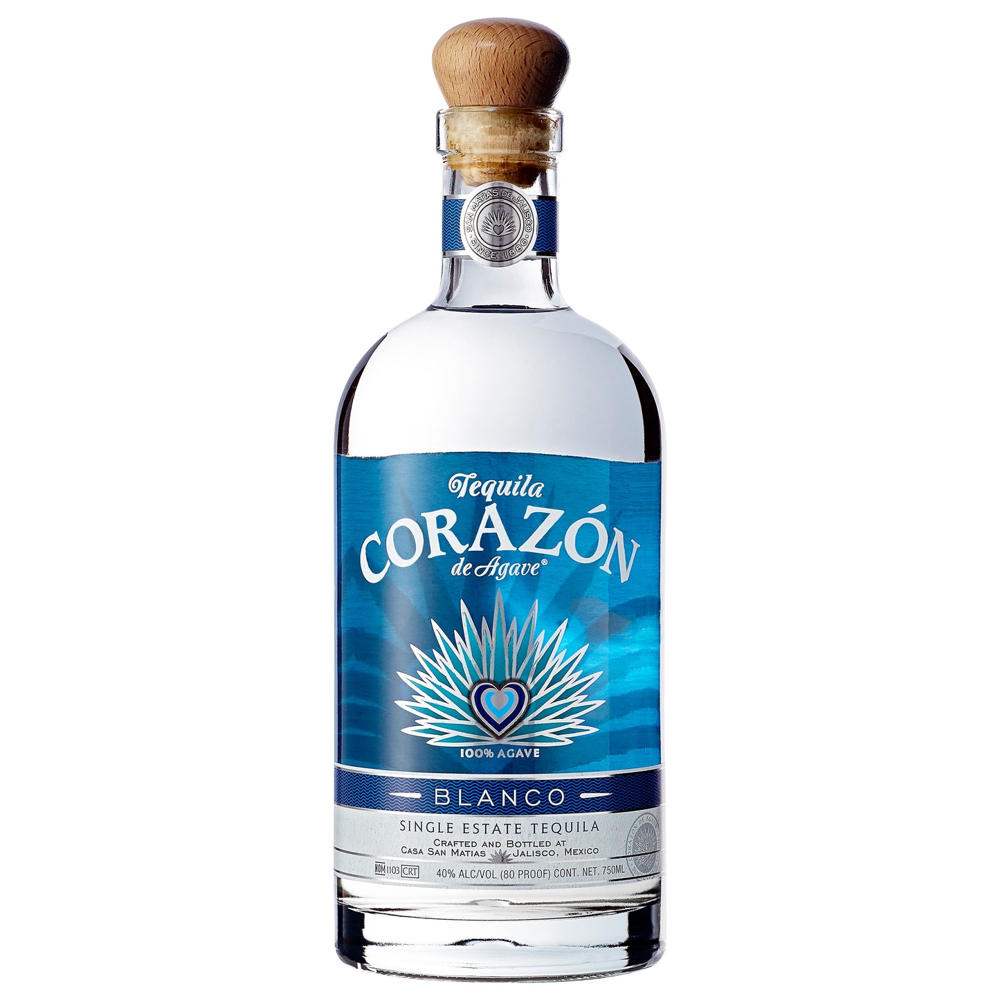 Corazón Blanco Tequila, 750ml 80 Proof