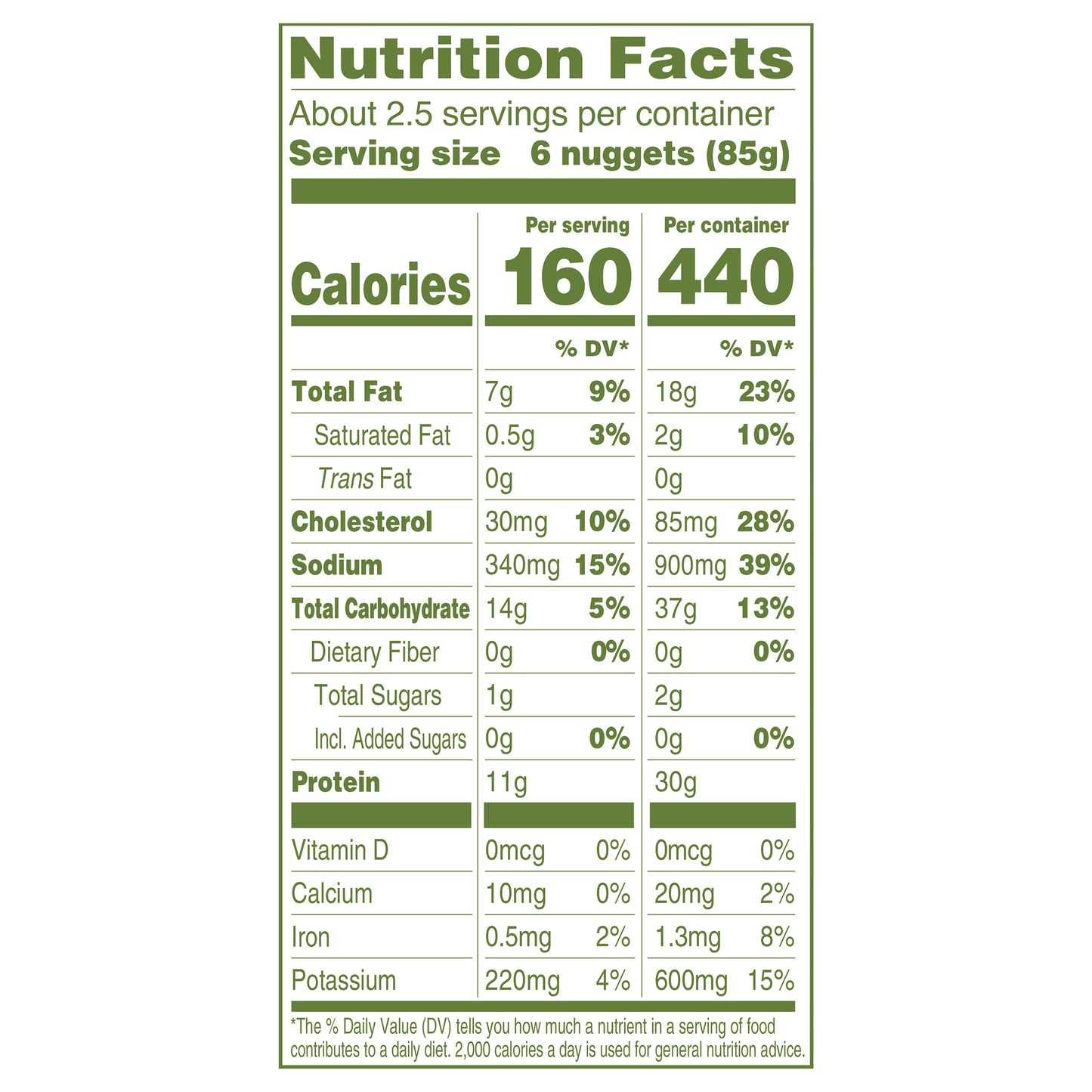 Applegate Natural Chicken Nuggets, 8oz (Frozen)