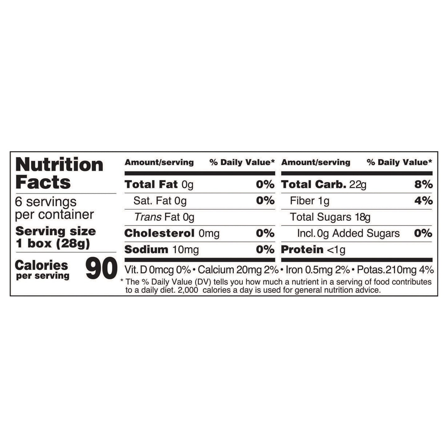 Sun-Maid® California Sun-Dried Raisins 6-Pack/1oz Cartons