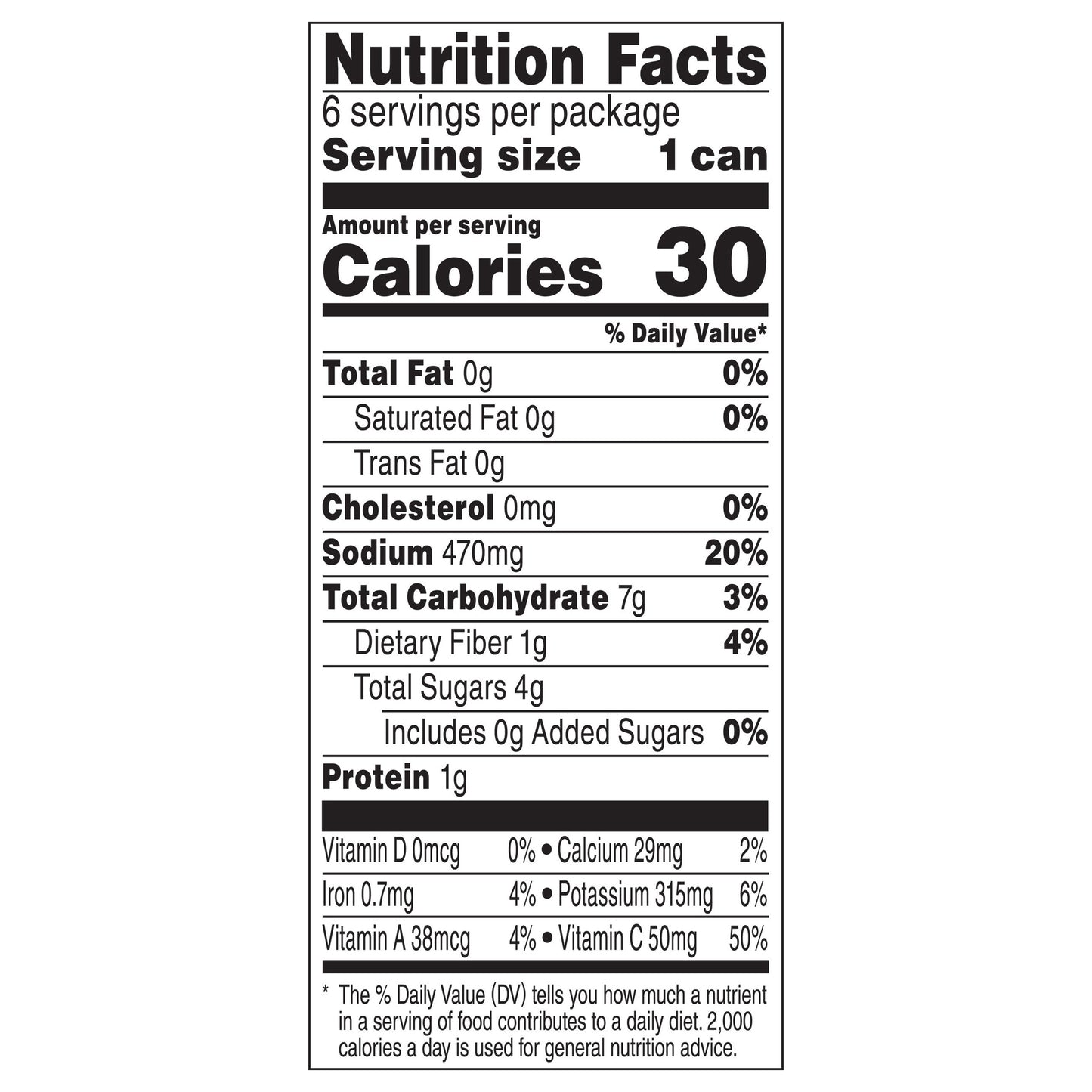 Campbell's Tomato Juice 6 - 5.5 fl oz Cans