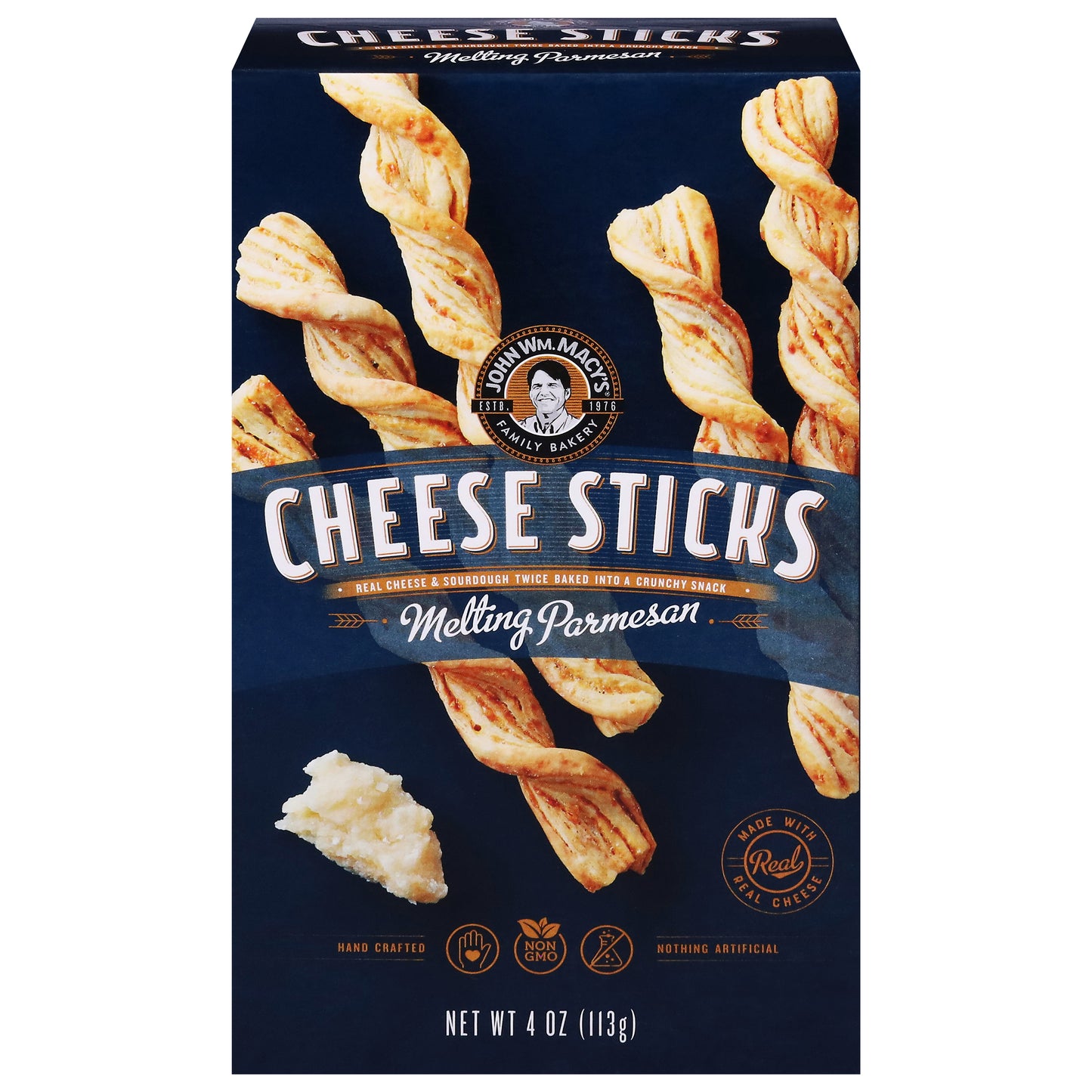 John Wm. Macy's Melting Parmesan Cheese Sticks 4 oz