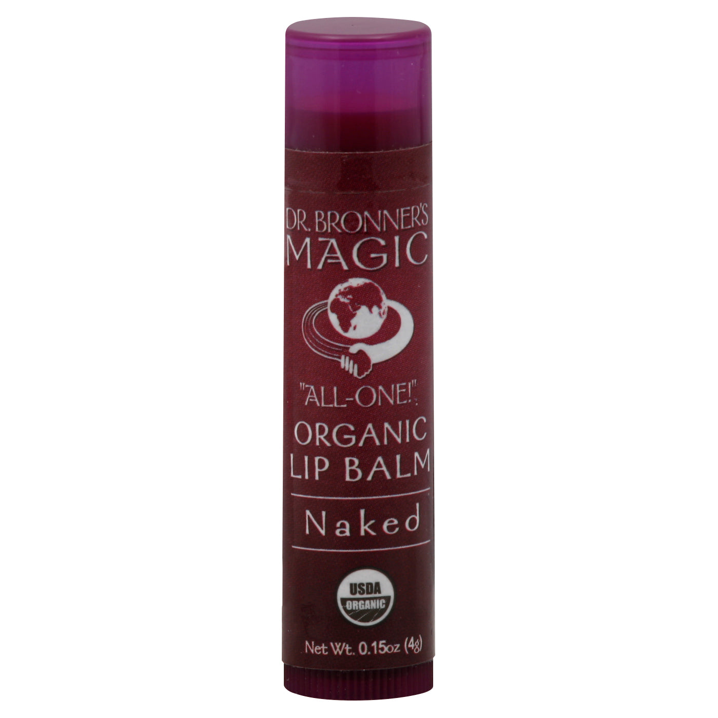 Dr. Bronner's Lip Balm 0.15 oz - ALL-ONE ORGANIC LIP BALM NAKED
