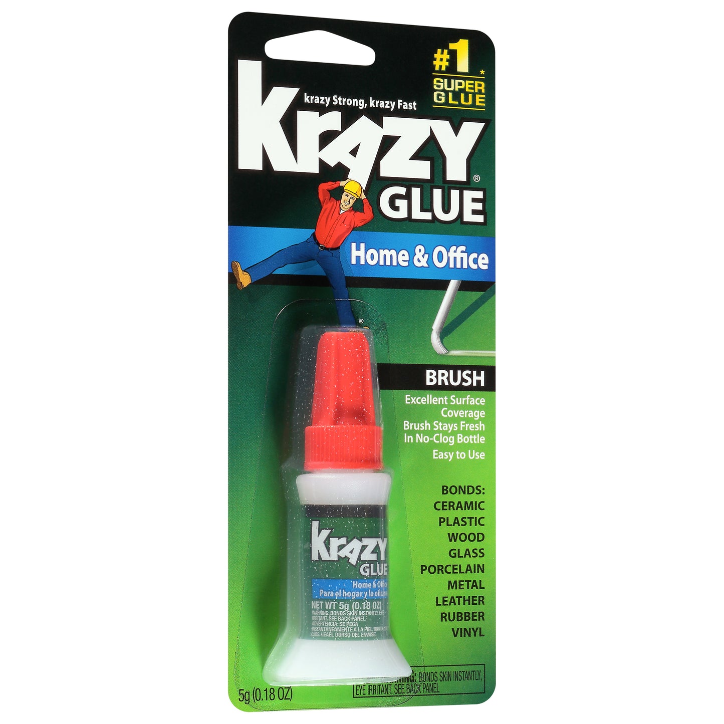 Krazy Glue Home & Office Brush Glue 5 g Blister Pack