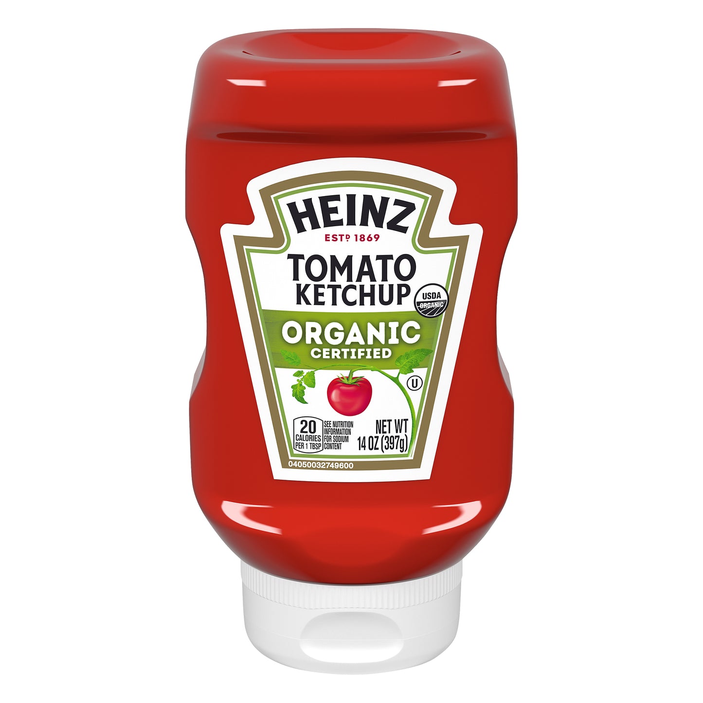 Heinz Organic Tomato Ketchup, 14 oz Bottle