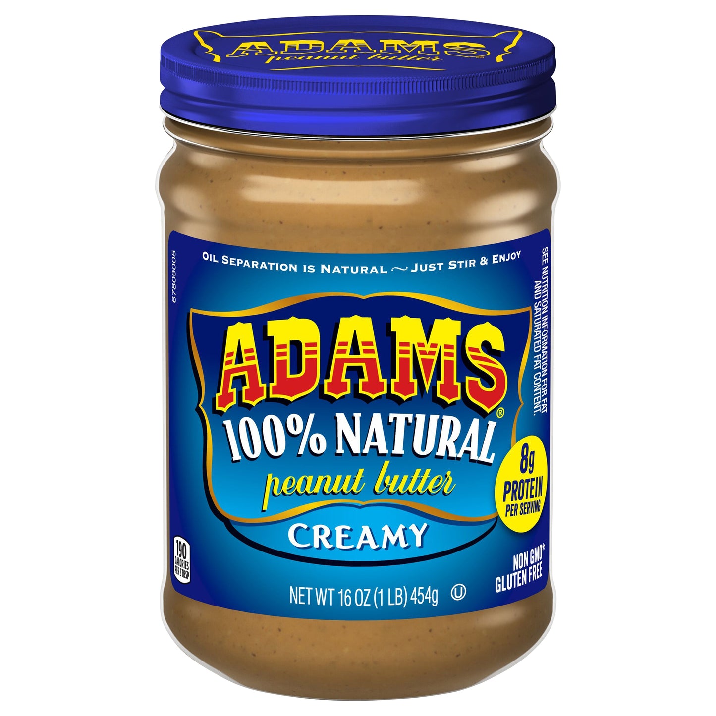 Adams Natural Creamy Peanut Butter, 16-Ounce