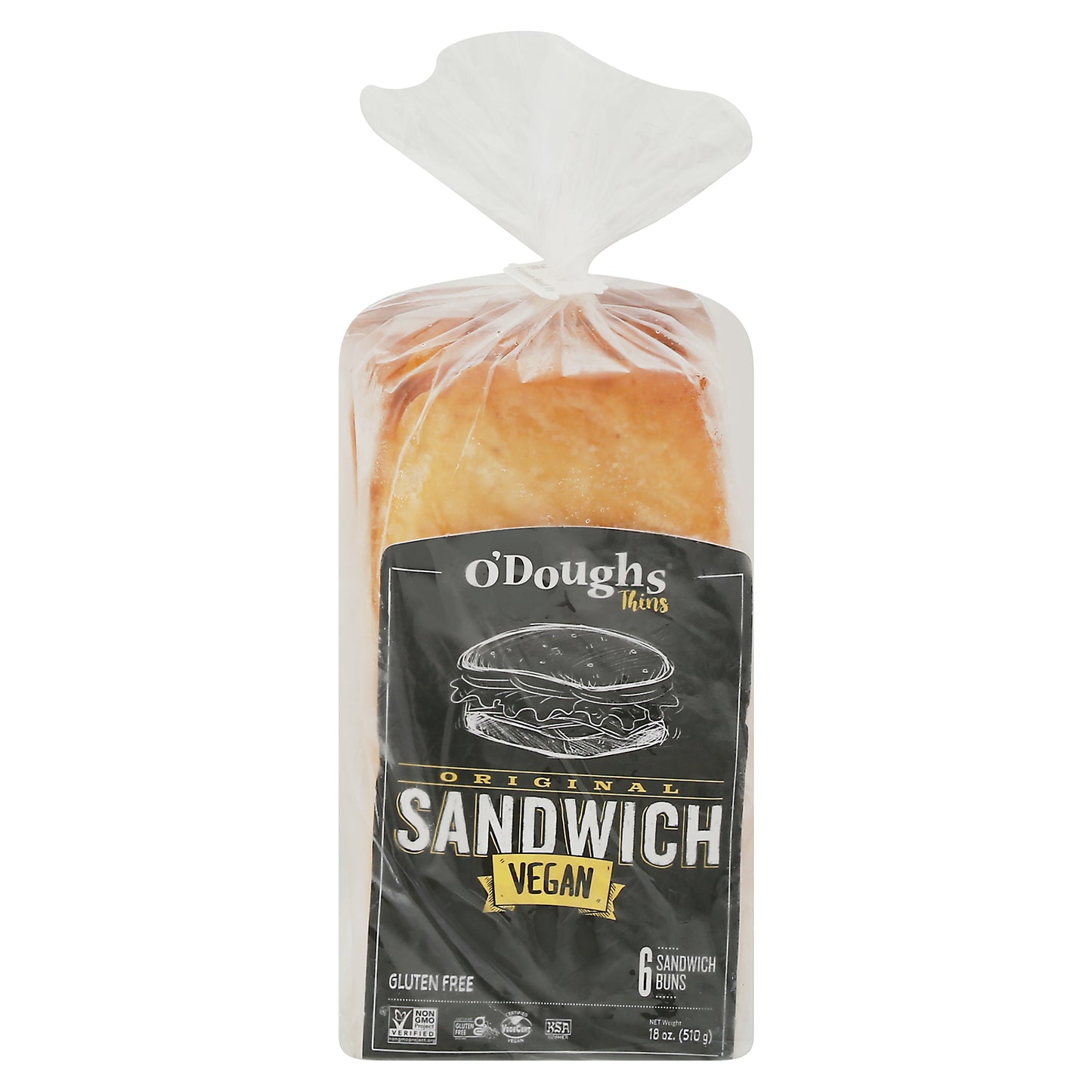 O'Doughs Thins Vegan Original Sandwich Buns 6 ea