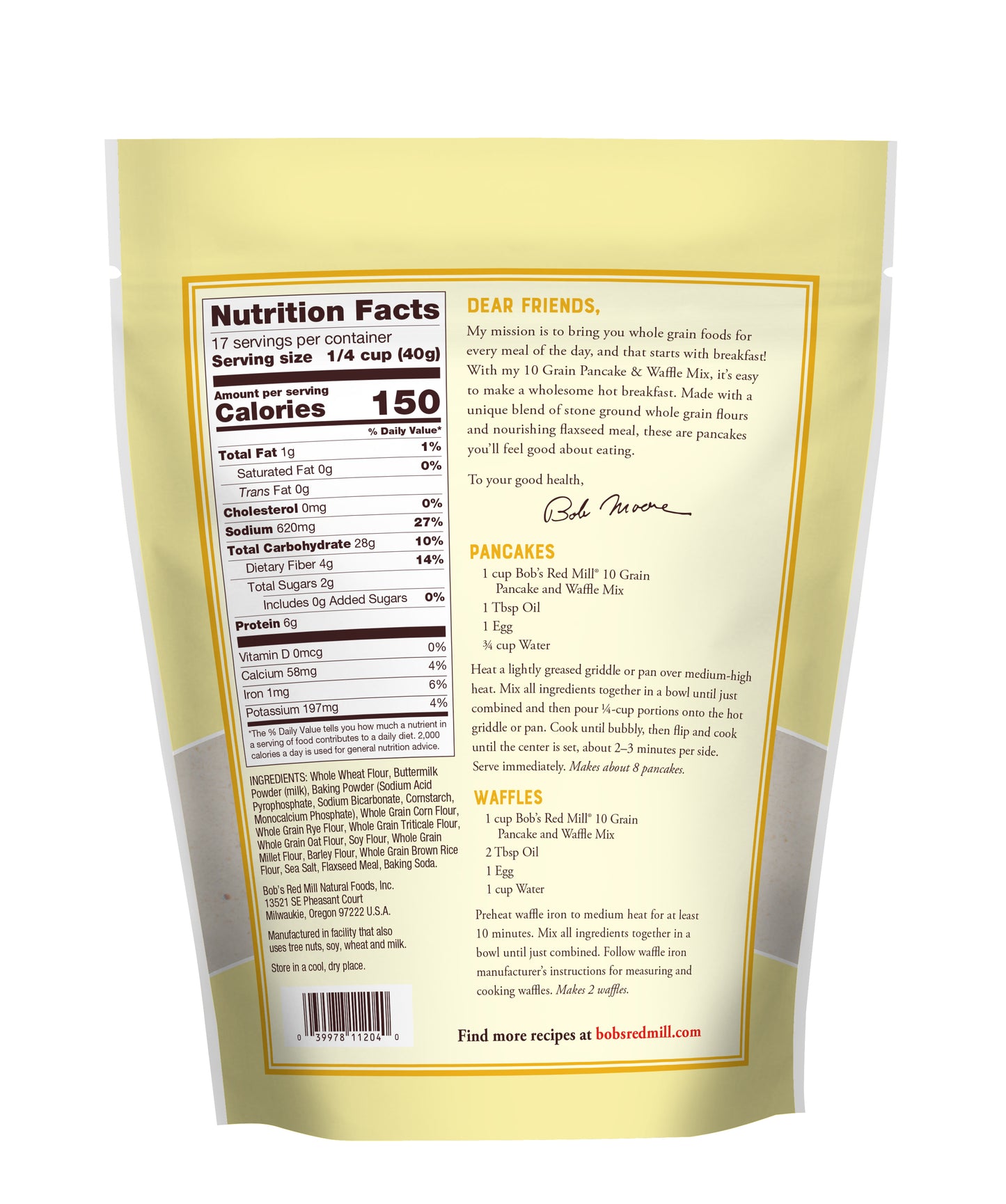 Bob's Red Mill 10 Grain Pancake & Waffle Mix