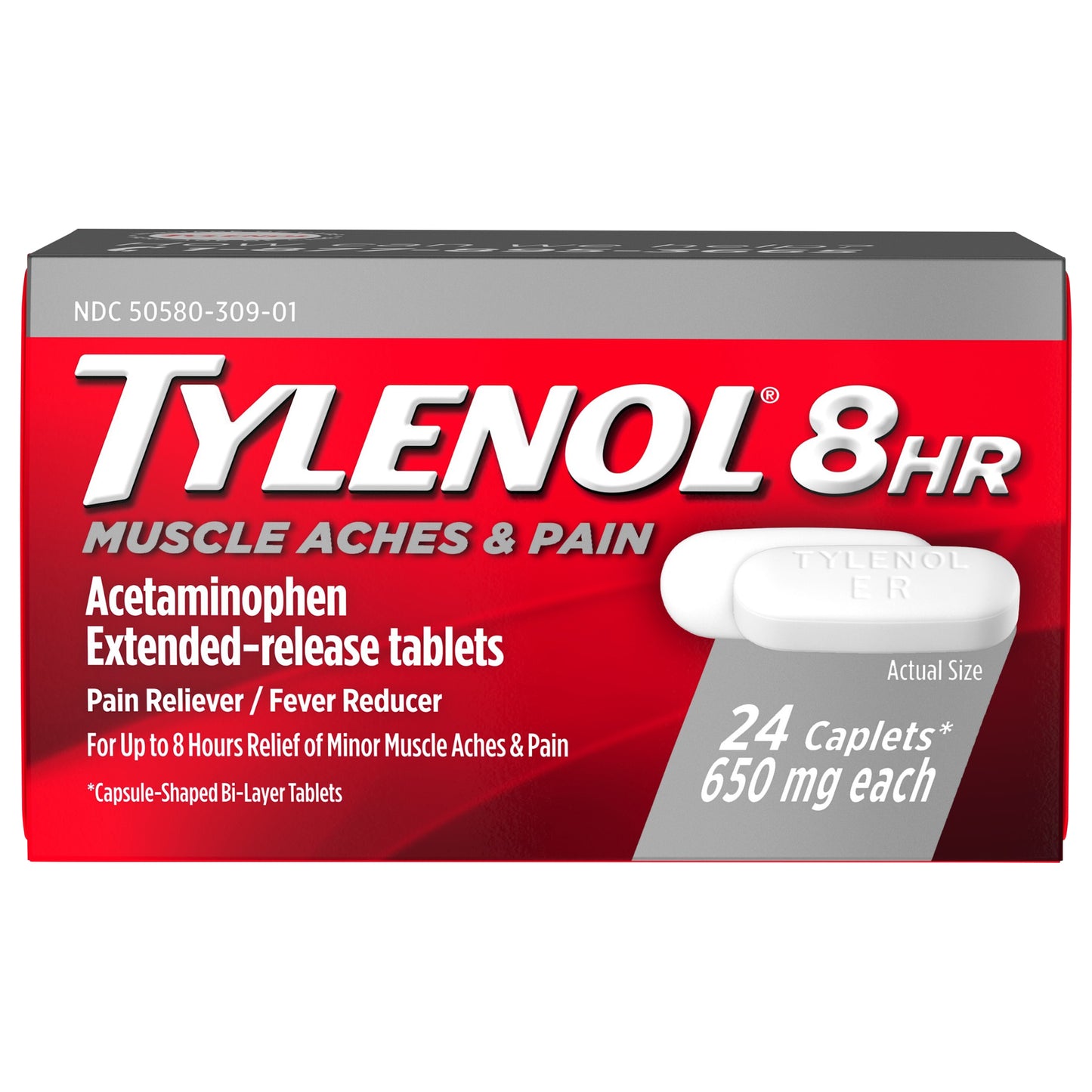 Tylenol 8 HR Muscle Aches & Pain, 24 Count