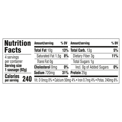 Field Roast Italian Garlic & Fennel Plant-Based Sausage