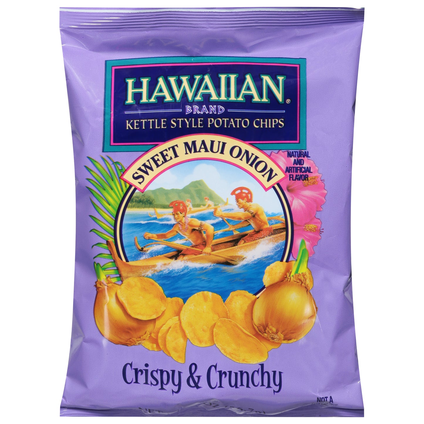 Hawaiian Kettle Style Sweet Maui Onion Potato Chips 2 oz