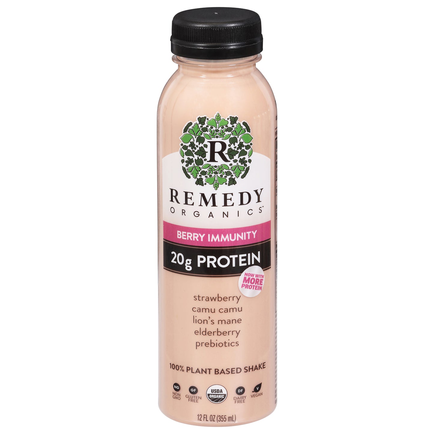 Remedy Organics 100% Plant Based Berry Immunity Shake 12 fl oz