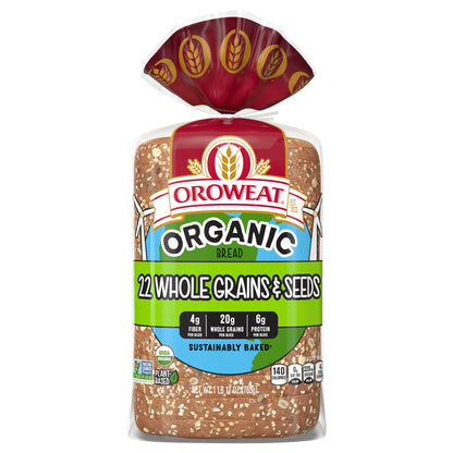 Oroweat Organic 22 Whole Grains & Seeds Bread, 27 oz