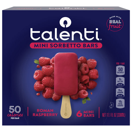 Talenti Mini Sorbetto Fruit Bar Roman Raspberry 11.1 Oz