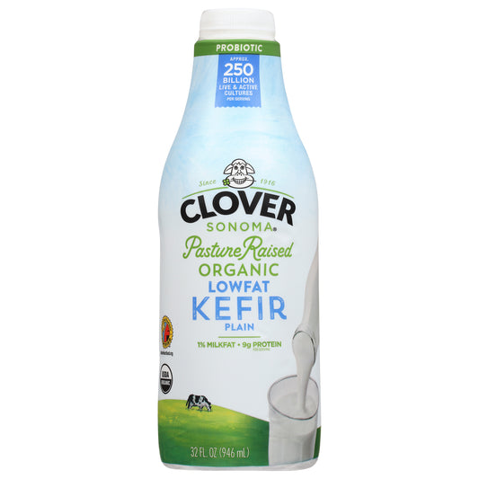 Clover Sonoma 1% Milkfat Organic Lowfat Plain Kefir 32 fl oz