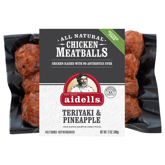 Aidells® Chicken Meatballs, Teriyaki & Pineapple, 12 oz.