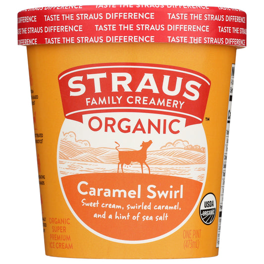 Straus Family Creamery Organic Caramel Swirl Ice Cream 16oz