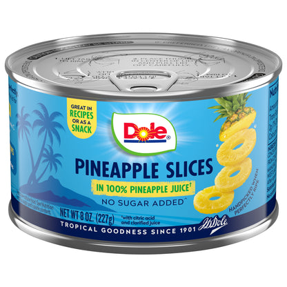 Dole Pineapple Slices in 100% Pineapple Juice 8 oz