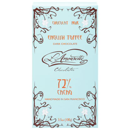 L'Amourette 72% Cacao English Toffee Dark Chocolate 3.5 oz
