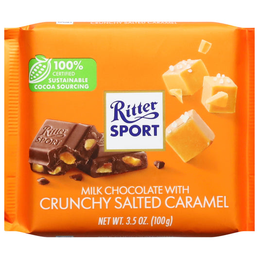 Ritter Sport Milk Chocolate with Crunchy Salted Caramel 3.5 oz