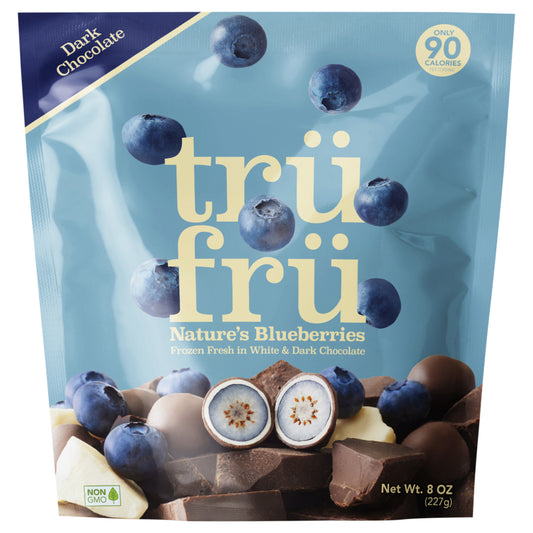 Tru Fru Nature's Blueberries Hyper-Chilled in White & Dark Chocolate