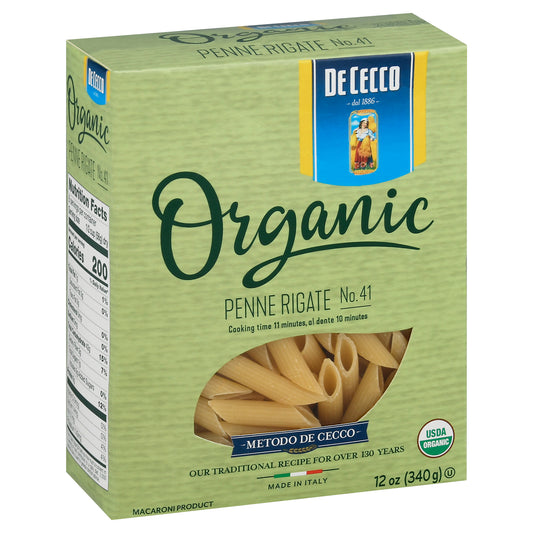 De Cecco Organic No. 41 Penne Rigate 12 oz