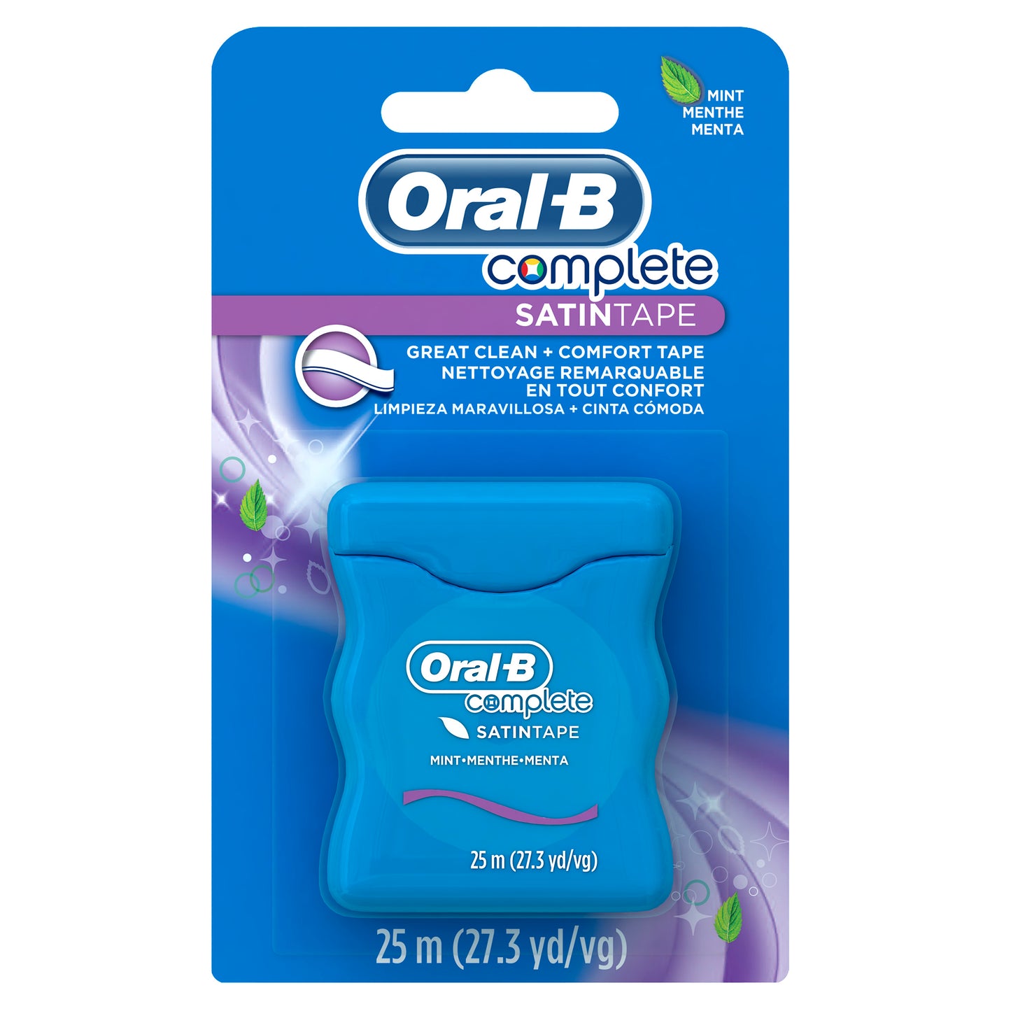 Oral-B Complete SatinTape Dental Floss, Mint, 25 M