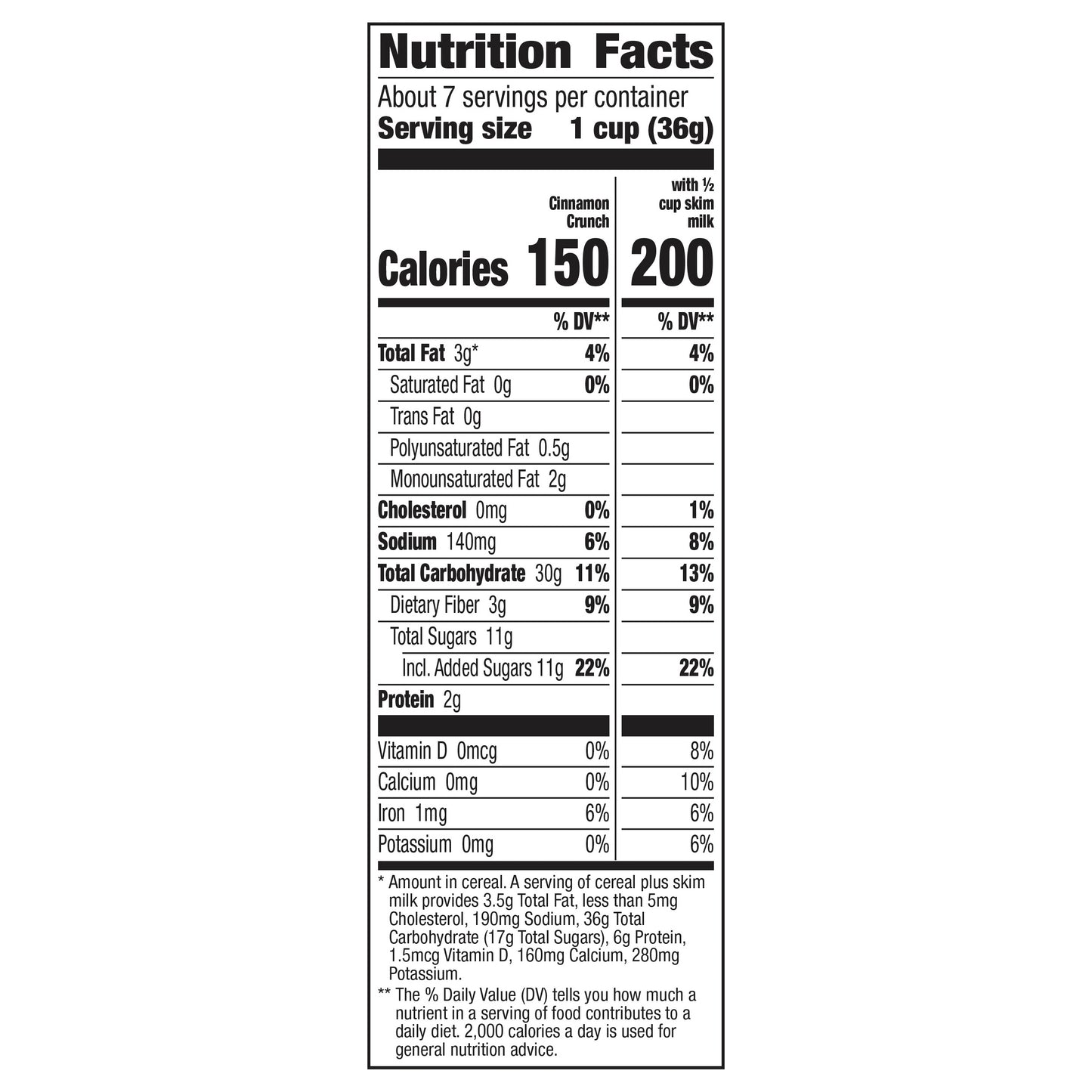 Cascadian Farm Organic Cinnamon Crunch Cereal, Whole Grain Cereal, 9.2 oz