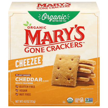 Mary's Gone Crackers Cheezee Organic Plant Based Cheddar Flavor Snack Crackers 4.0 oz