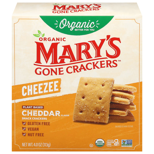 Mary's Gone Crackers Cheezee Organic Plant Based Cheddar Flavor Snack Crackers 4.0 oz