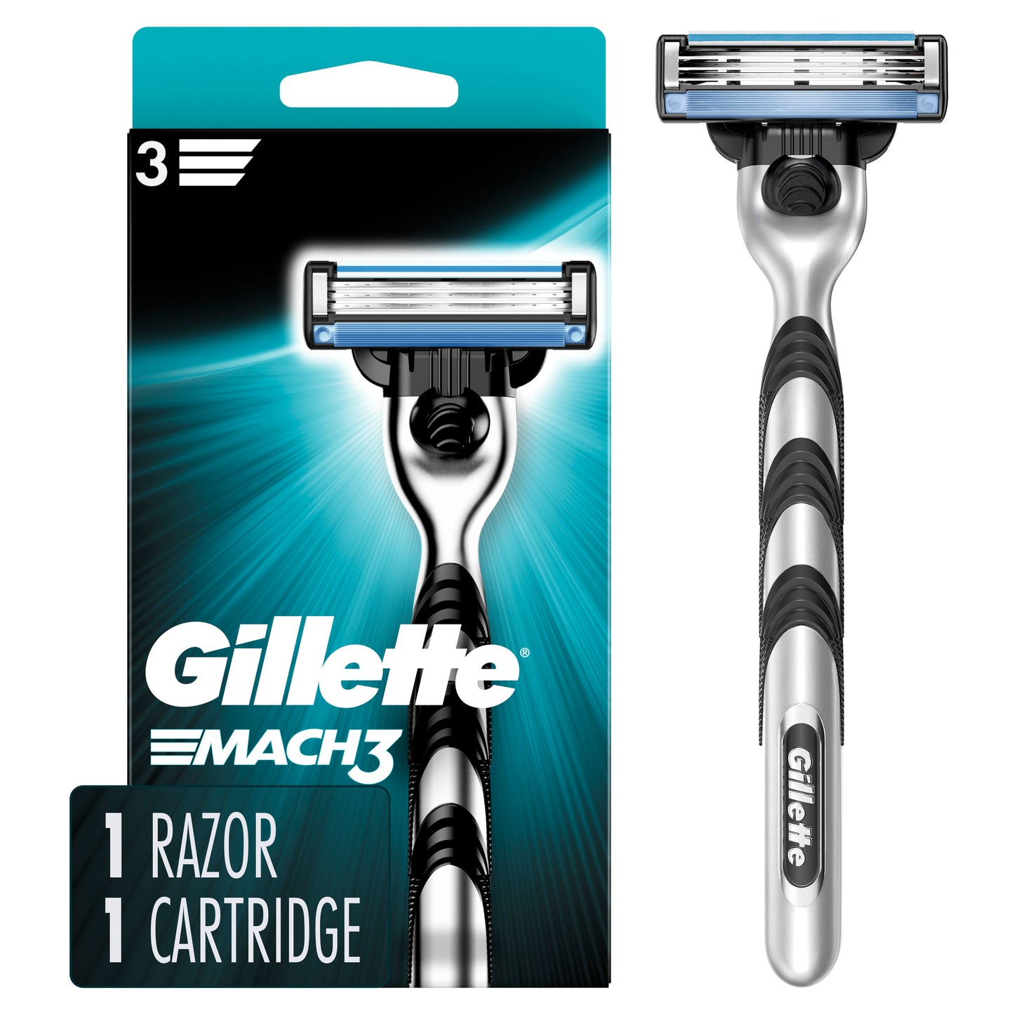 Gillette Mach3 Men's Razor Handle + 1 Blade Refill