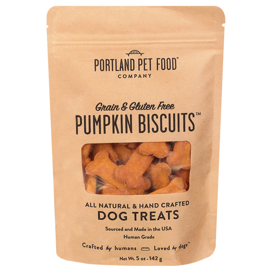 Portland Pet Food Pumpkin Biscuits Dog Treats 5 oz