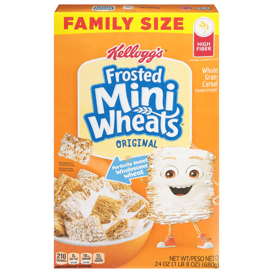 Kellogg's Frosted Mini Wheats Whole Grain Original Cereal Family Size 24 oz