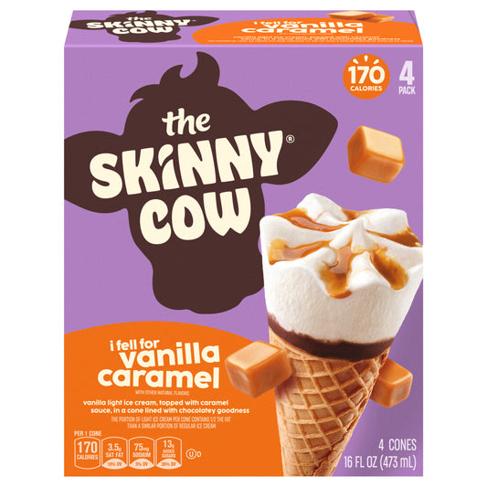 Skinny Cow Vanilla Caramel Cones 4 ea