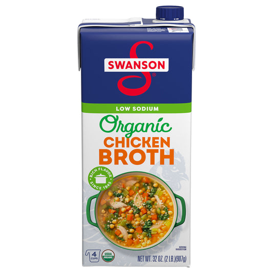 Swanson Low Sodium Organic Broth 32 oz