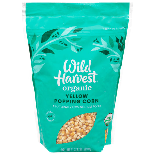 Wild Harvest Organic Yellow Popping Corn 32 oz