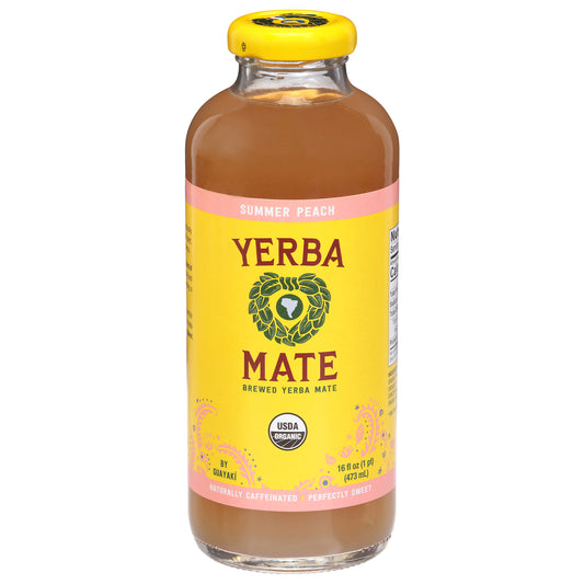 Guayaki Summer Peach Brewed Yerba Mate 16 fl oz