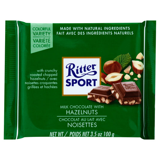Ritter Sport Milk Chocolate 3.5 oz - Hazelnut