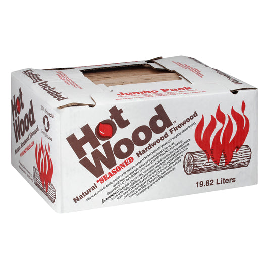 Hot Wood Jumbo Pack Hardwood Seasoned Natural Firewood 1 lt