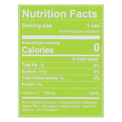 Hop Wtr Non-Alcoholic Lime Sparkling Hop Water 6 - 12 oz Cans