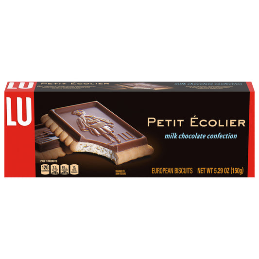 Lu Petit Ecolier European Milk Chocolate Biscuit Cookies, 5.3 oz