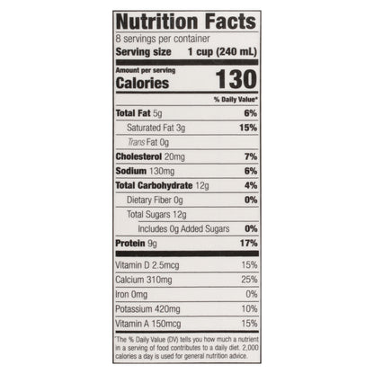 Clover Sonoma 2% Reduced Fat Lactose Free Milk 0.5 gal